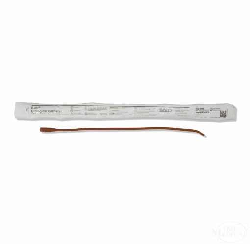 BD™ Bard Red Rubber Intermittent Catheter with Coudé Tip