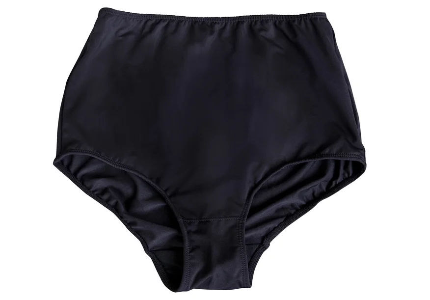 Full Coverage Basic Panty - Black Microfiber