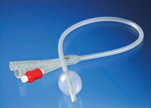 All Silicone foley catheter, Standard, 3-way, hard valve