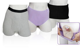 Undergarments and swimwear/ belly-warmer designed for ostomates