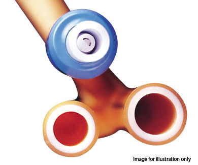 Silicone Elastomer coated Foley catheter, Standard, 3-way, soft valve