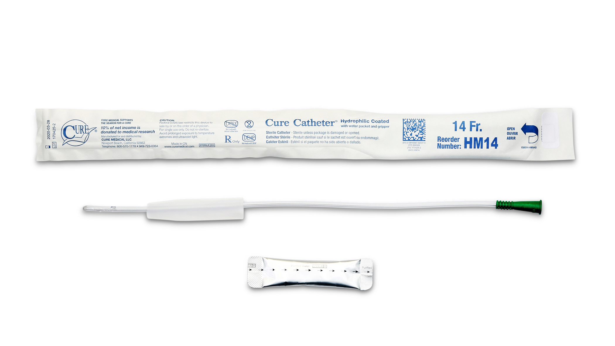 Cure CatheterMC hydrophile