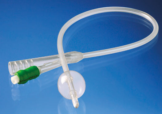 All Silicone Foley catheter, Standard, 2-way, hard valve
