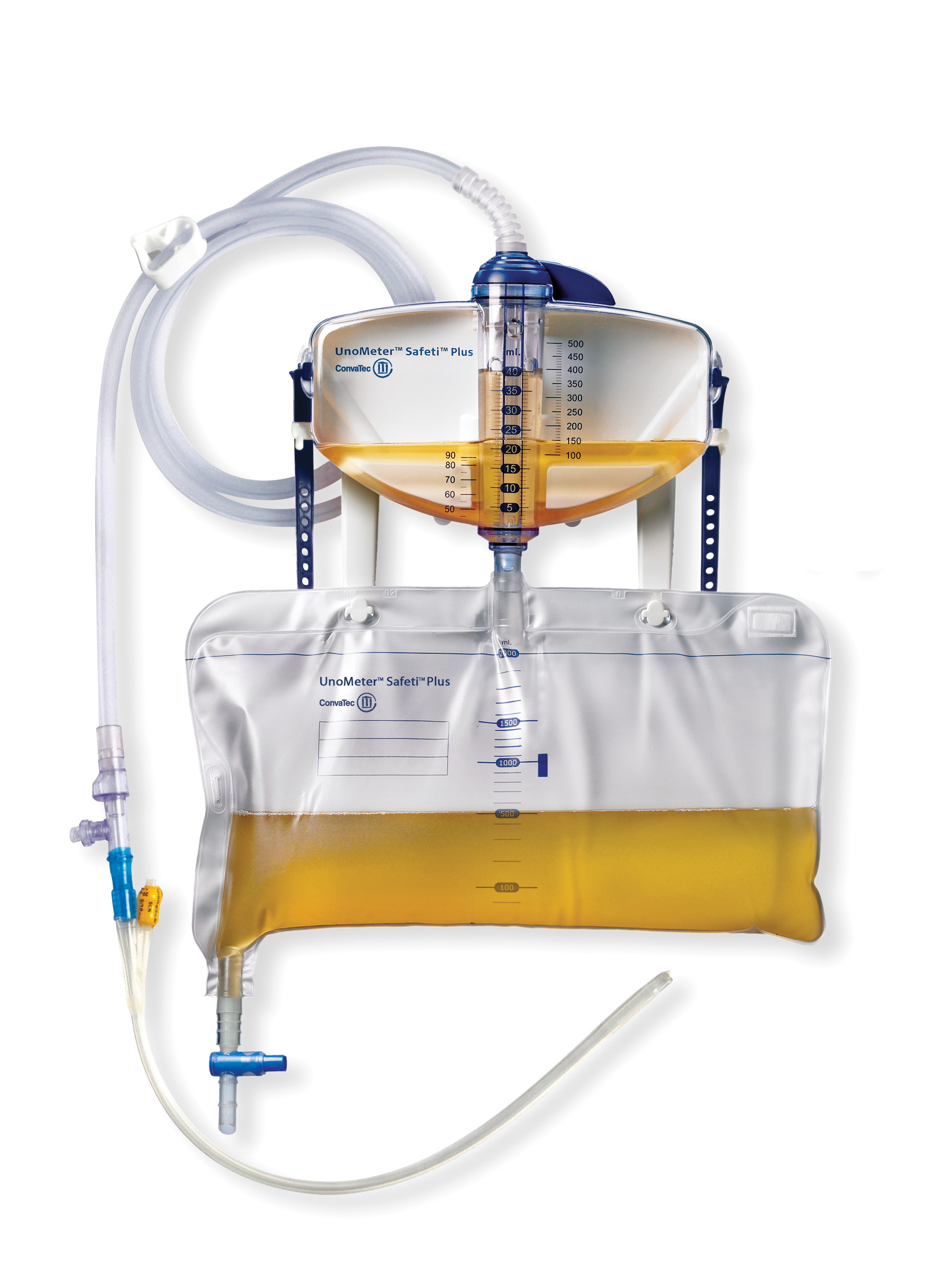 UnoMeter&trade; Safeti&trade; Plus, urine meter kit with pre-connected Silicone Foley catheter and insertion supplies