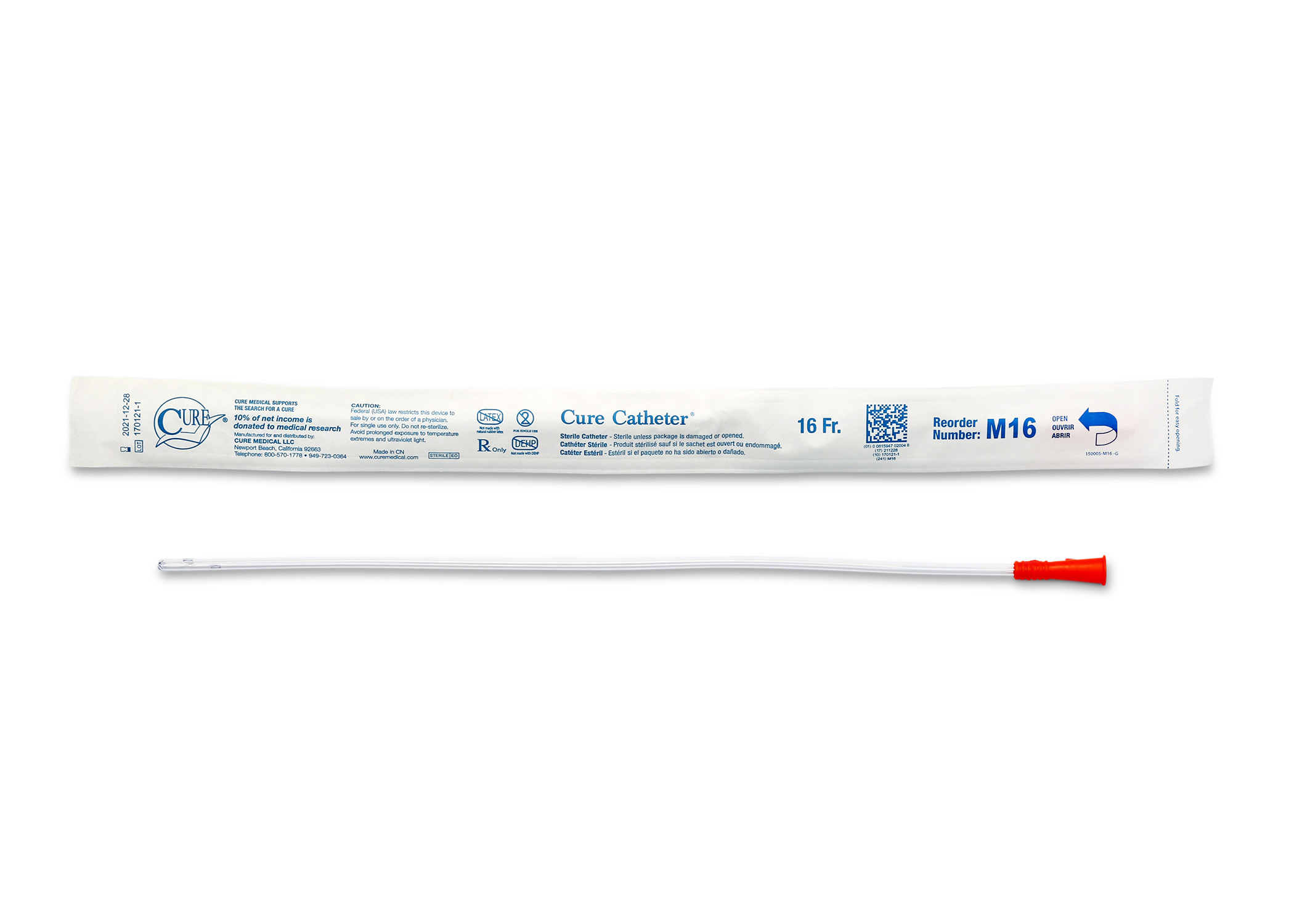 Catheter CureMC sans revêtement