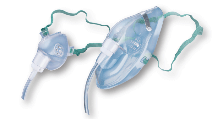 Oxygen Masks, medium concentration, Elongated (under the chin)