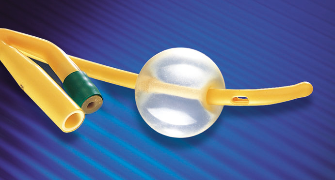 Siliconized Foley catheter, Tiemann/Coud&eacute;, 2-way, soft valve