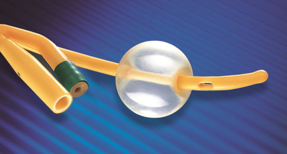 Silicone Elastomeer gecoated Foley katheter, Tiemann/Coudé, 2-weg, soft ventiel