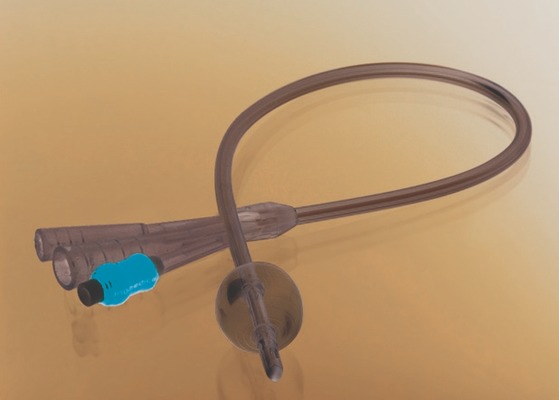 Silicone foley katheter, Standaard, 3-weg, hard ventiel