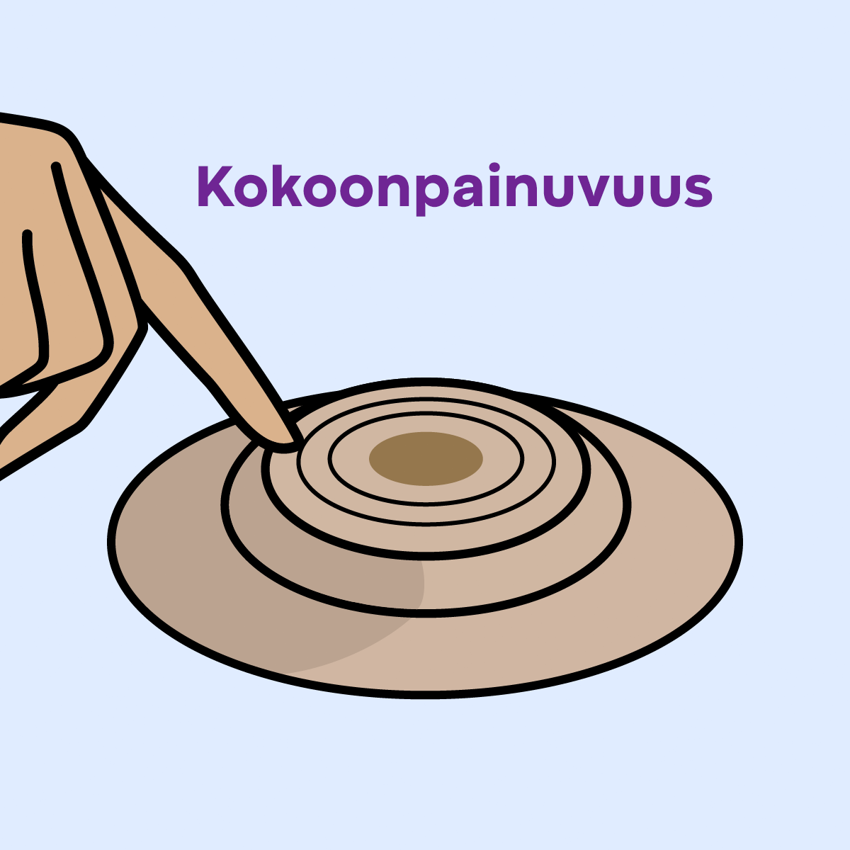 An animated GIF showing the compressibility of a convex dome, by compressing the center of the convex baseplate.